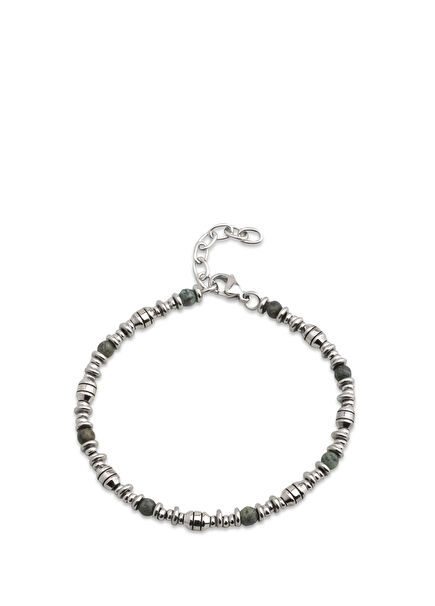 Afrika Turkuazı Taşlı Çelik Erkek Bileklik