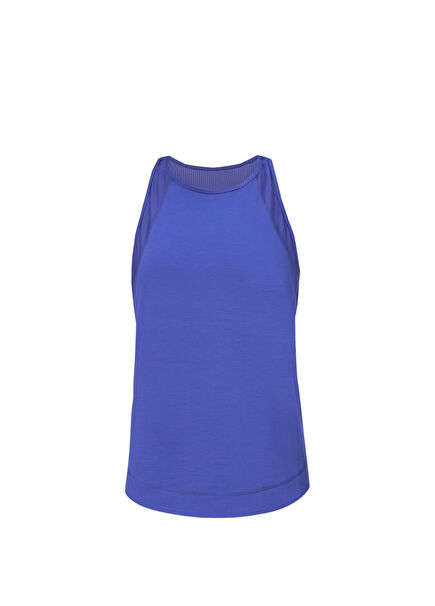Breathe Easy Mesh Run Tank Top Mavi Kadın Spor T-shirt
