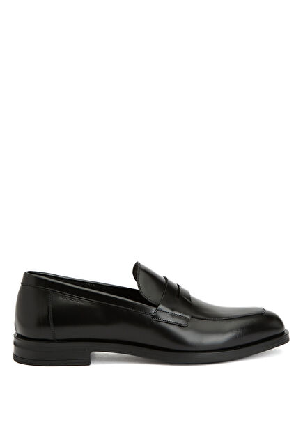 Black Men's Leather Loafer