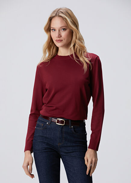 Burgundy Basic Sweater
