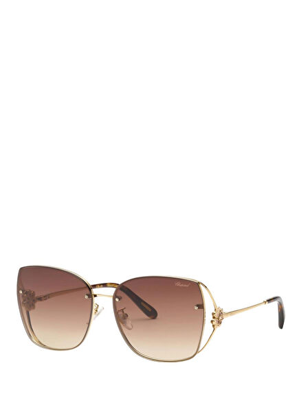 Schl56S-300Y Gold Color Metal Women's Sunglasses