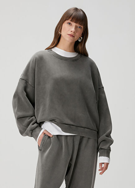 Koyu Gri Sweatshirt