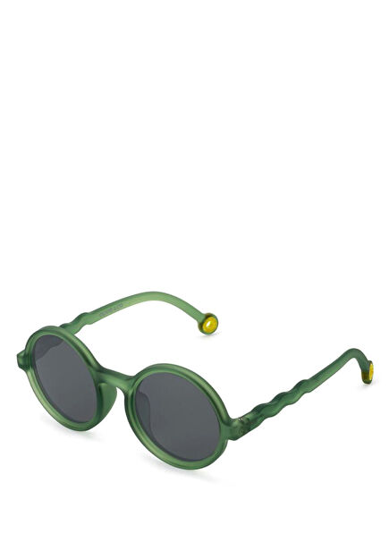Classic Round Olive Green 3-7 Years Unisex Children's Sunglasses