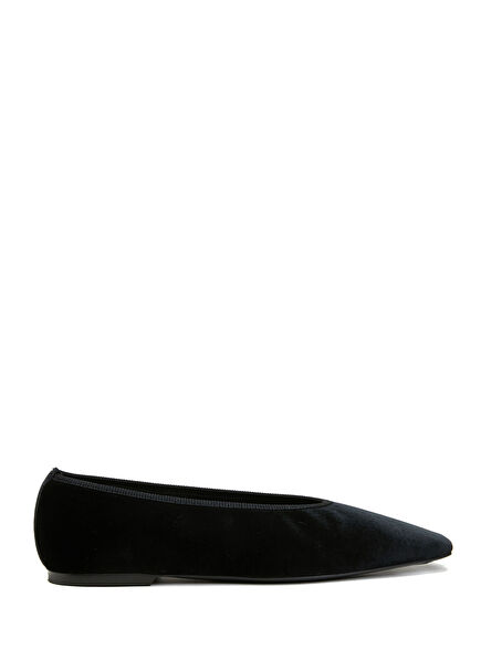 Black Velvet Ballet Flats