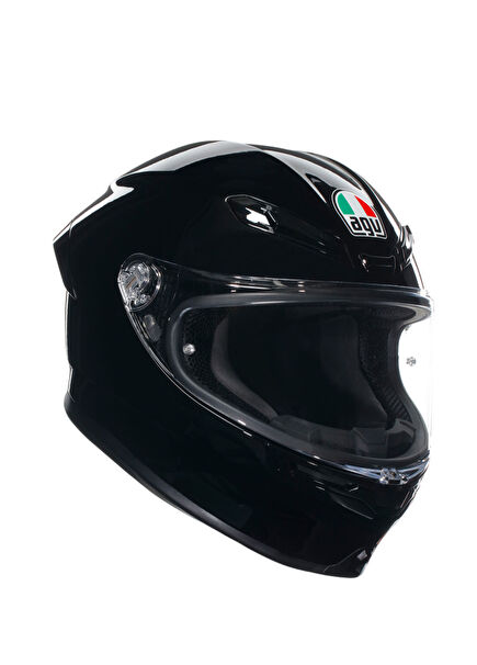 K6 S Black Mono Closed Motorcycle Helmet