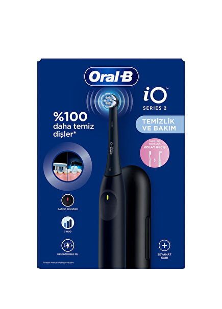 iO2 Siyah Şarjlı/Elektrikli Diş Fırçası