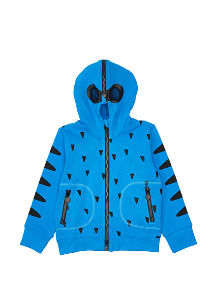 Blue Hooded Boys Sweatshirt
