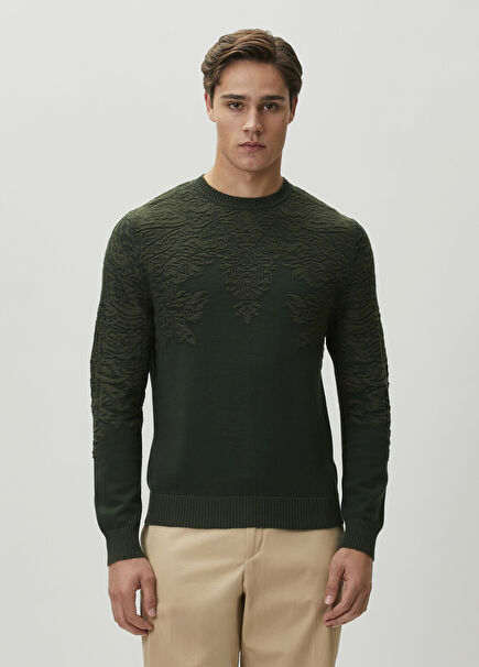 Green Jacquard Knitwear