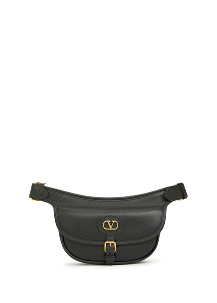 Antibes Black Men's Leather Waist Bag