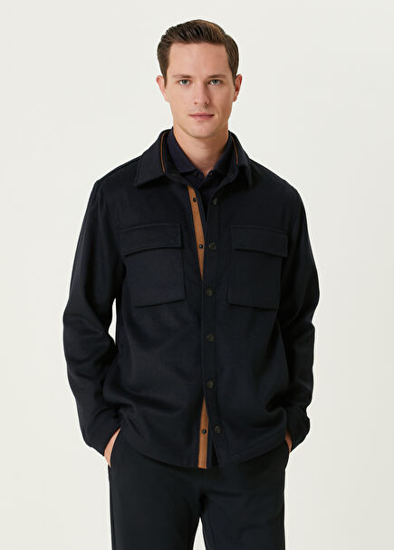 Navy Blue Overshirt