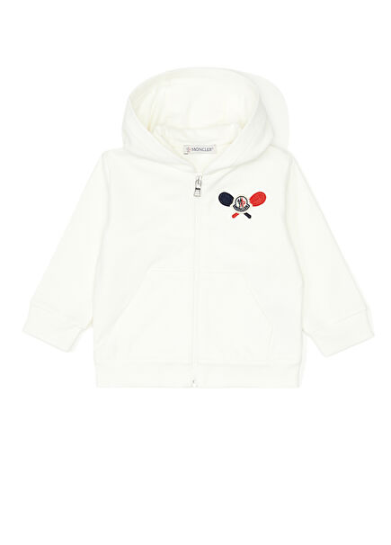 Kırık Beyaz Kapüşonlu Erkek Çocuk Hırka