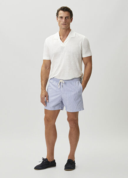 Relaxed Fit Blue White Swimsuit