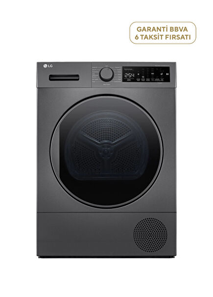 RH80T2SP7RM.ADSPLTK Koyu Gümüş Isı Pompalı Kurutma Makinesi 8 kg 