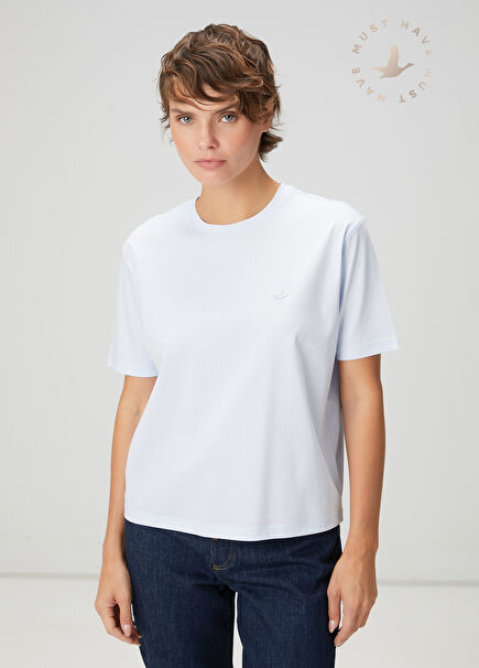 Açık Mavi Basic T-shirt