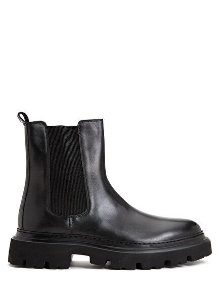 Black Men's Leather Boots