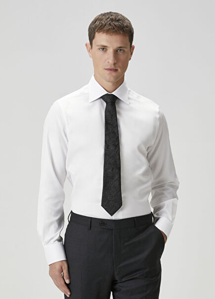 Custom Fit Beyaz Gömlek