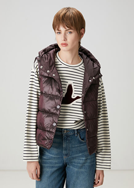 Plum Quilted Puffer Vest
