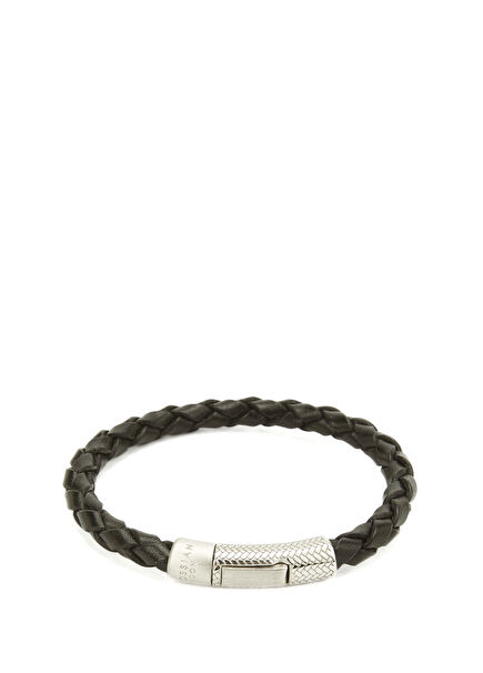 Siyah Erkek Gümüş Bileklik