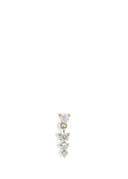 Diamond Chamber 14K Gold Women's Single Earrings with Diamonds