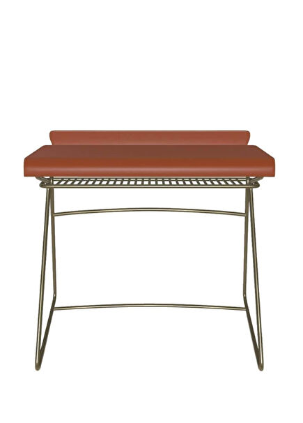 Taylor Kiremit Deri Tablalı Çalışma Masası