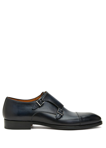 Navy Blue Mens Leather Shoes