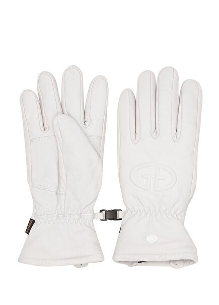 Freeze White Women's Leather Ski Gloves