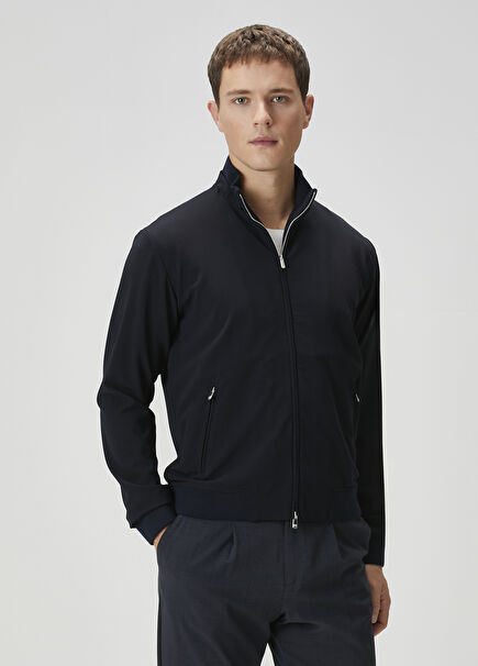 Icon Navy Blue Wool Coat