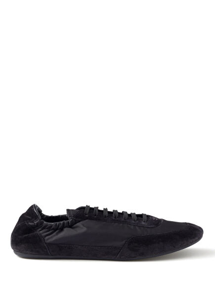 Re-Nylon & Suede Elastic Sneakers