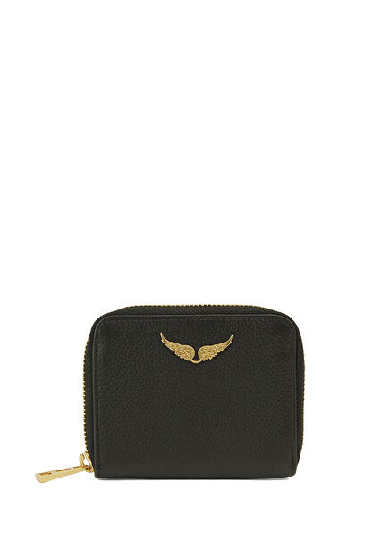 Siyah Gold Kadın Deri Cüzdan