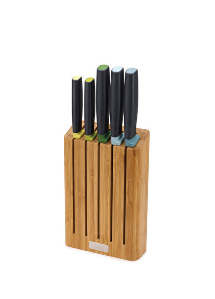 Elevate Opal 5-Piece Knife Bamboo Block Set
