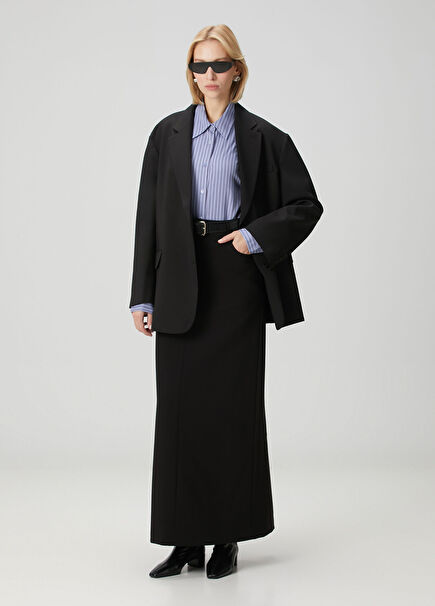 Malvo Black Maxi Skirt