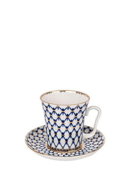 Cobalt Net Blue Porcelain Cup