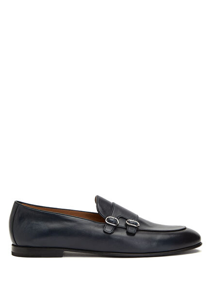 Navy Blue Men's Leather Loafer