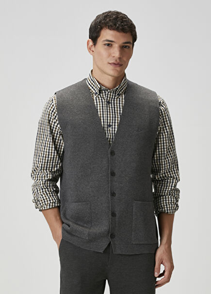 Grey Knit Vest