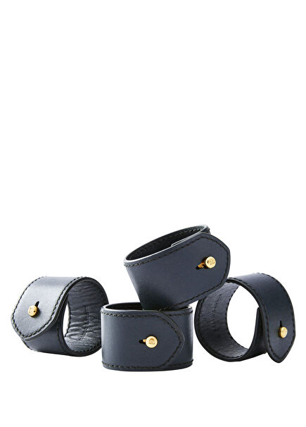 Wyatt 4-Piece Navy Blue Ring-Shaped Napkin Holder