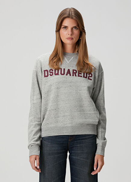 Gri Logolu Sweatshirt