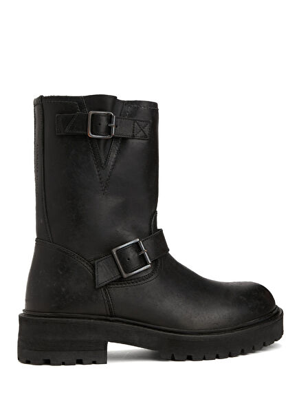 Black Men's Leather Boots
