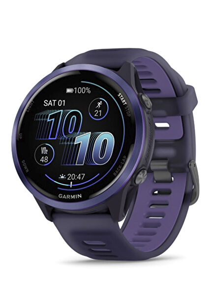 Forerunner 570 47mm Purple Grey Silicone Strap Smartwatch