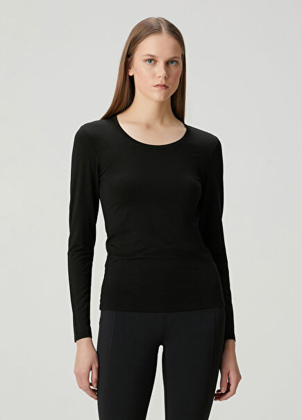 Siyah Uzun Kol T-shirt