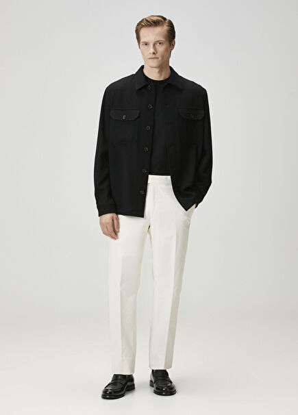 Siyah Yün Dış Gömlek