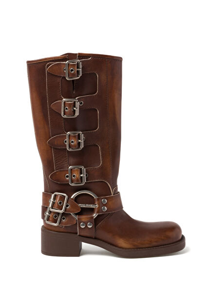 Leather Brown Women's Boot