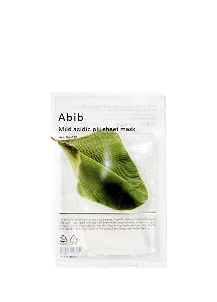 Mild Acidic pH Sheet Mask Heartleaf Fit Yatıştırıcı Nemlendirici Yüz Maskesi 30 ml