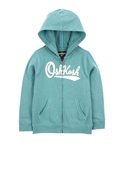 Kapüşonlu Fermuarlı Erkek Çocuk Sweatshirt