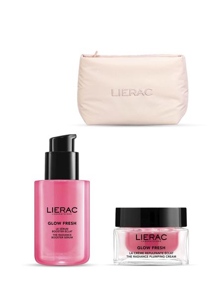 Glow Fresh Radiant Plumping Gel-Cream 50 ml + Revitalizing Face Serum 30 ml + Bag Skin Care Set