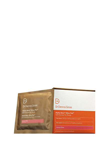 Alpha Beta Glow Pad Self Tanner For Body Intense Glow 8-Pack Bronzing Body Towel