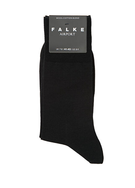 Airport Siyah Erkek Yün Çorap