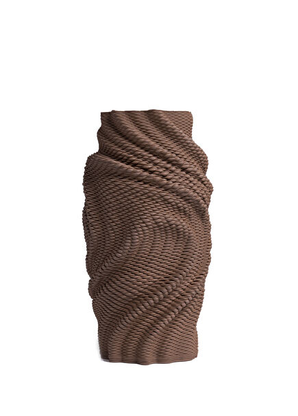 Puncta 4 Kahverengi Seramik Vazo