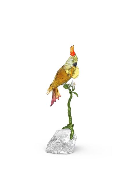 Idyllia Cockatoo Crystal Glass Figurine