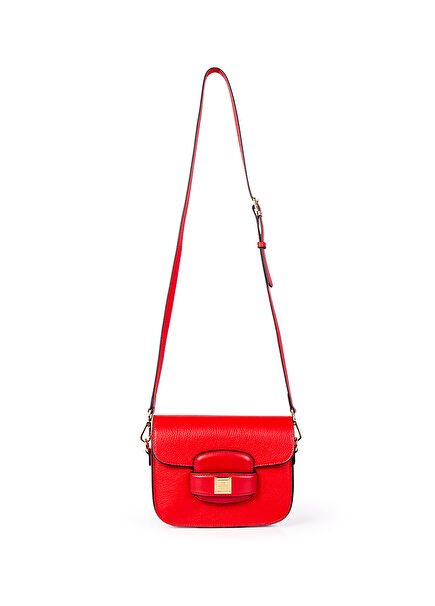 Grace Red Leather Women's Shoulder Bag