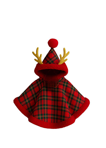 Red Hooded Small Breed Dog and Cat Cloak